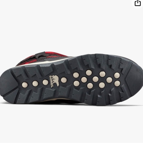 NEW SOREL WHITNEY SHORT BOOT IN DAHLIA - RED PLAID SZ 9 - Picture 3 of 7